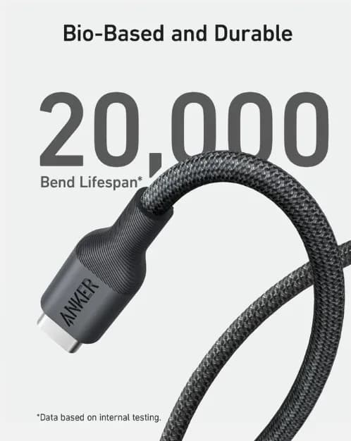 Anker 544 USB-C to USB-C Cable 140W Bio-Nylon 0.9m | Black - Image 3