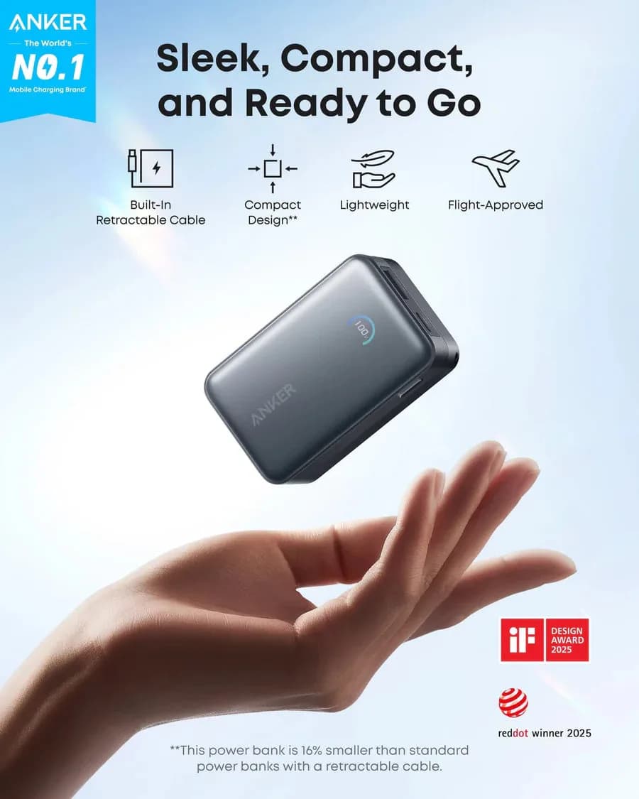 Anker Power Bank Nano 10,000mAh, 45W | Black - Image 3