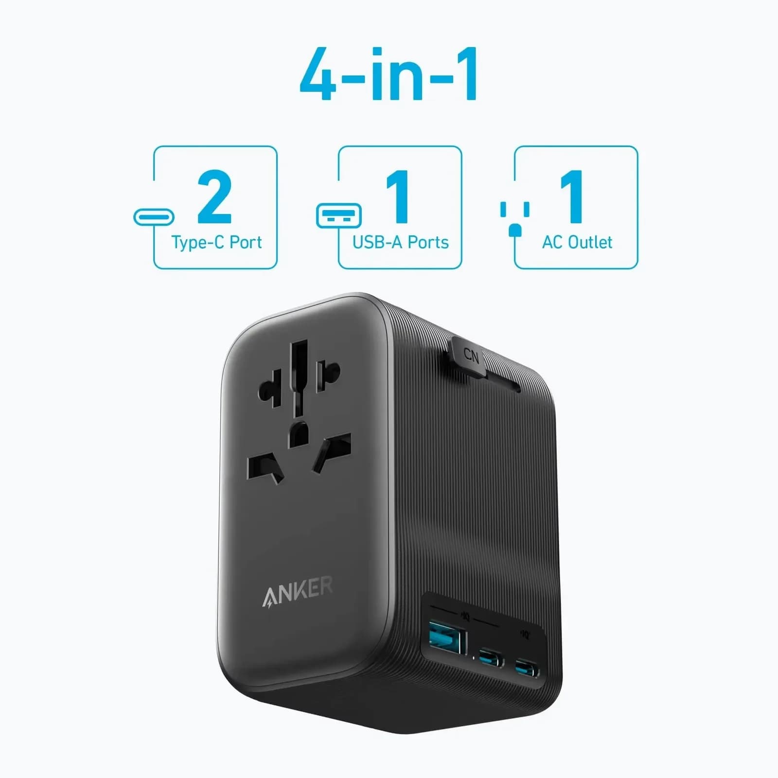 Anker Nano Travel Adapter (4-in-1, 65W) - Image 3