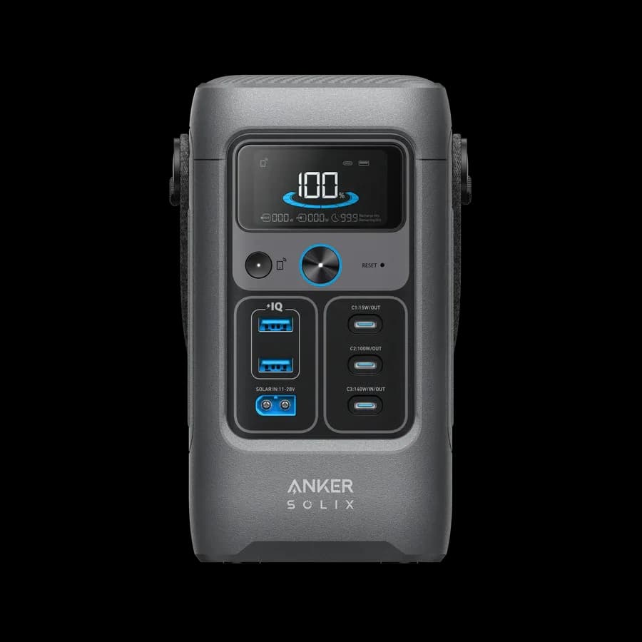 محطة طاقة محمولة أنكر SOLIX C200 192Wh، 200W | رمادي داكن - صورة 3