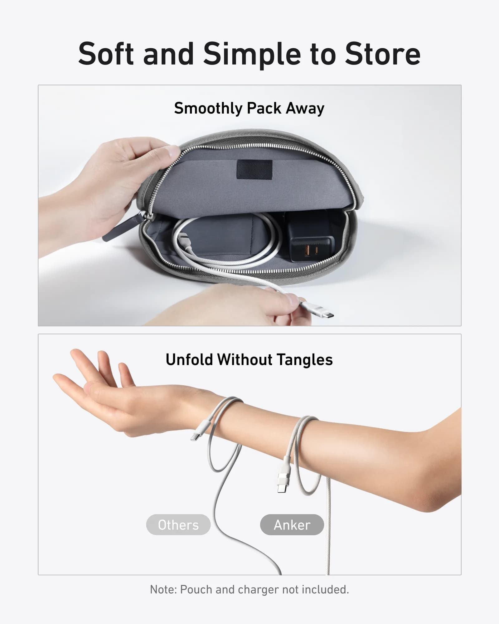 Anker USB-C to USB-C Cable 240W – Upcycled Braided, 0.9m (3ft), Fast Charging | White - Image 3