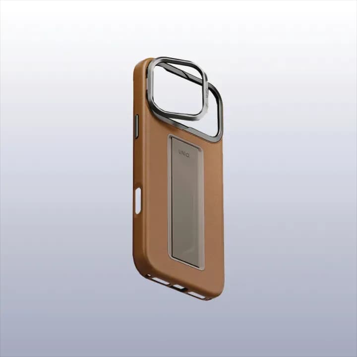 كڤر UNIQ Hybrid Heldro Pro MagClick مع حامل كاميرا لجهاز iPhone 17 Pro Max | Caramel - صورة 3