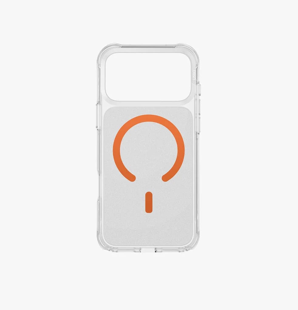 كڤر حماية Uniq Hybrid Life Pro Xtreme MagSafe لهاتف iPhone 17 Pro Max | شفاف/برتقالي - صورة 3