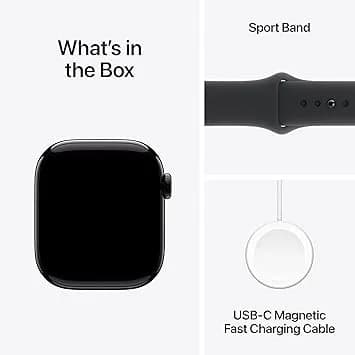 Apple Watch Series 10 - 46mm - GPS - Jet Black Aluminium Case - with Ink Sport Loop XL - Image 4