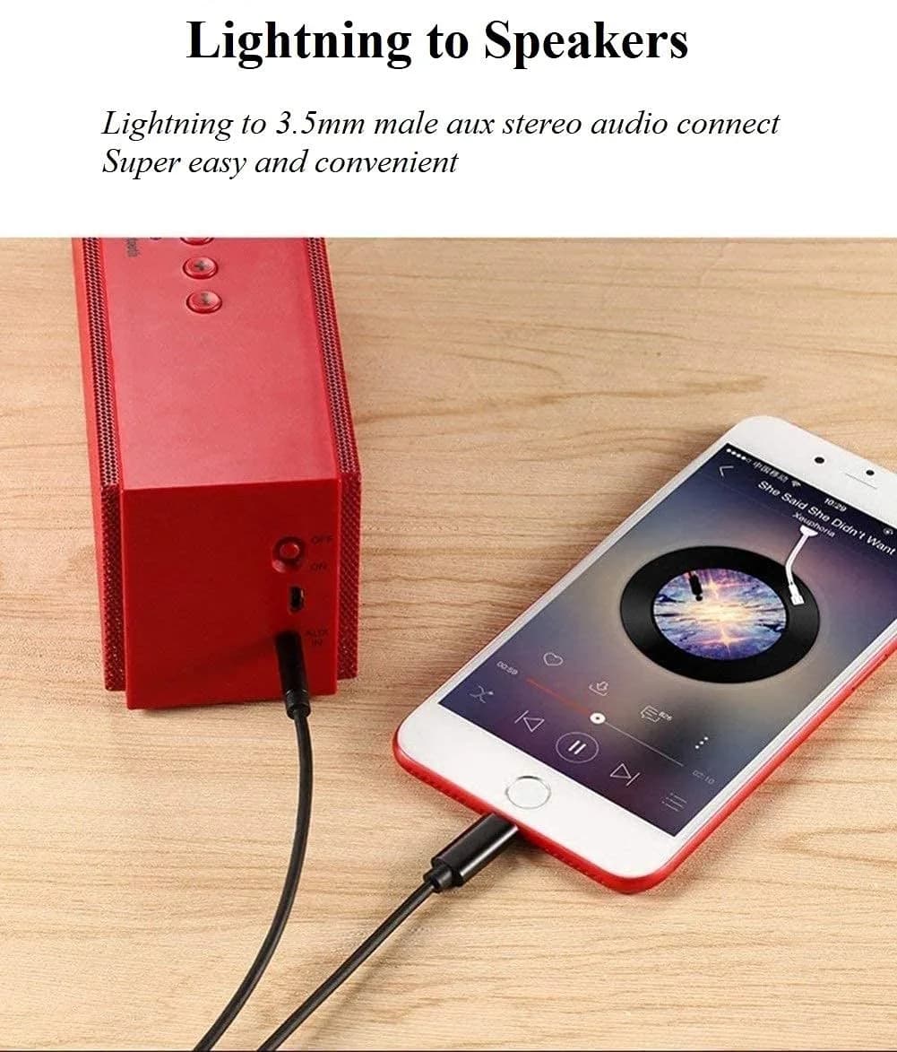 Apple Lightning To 3.5mm Audio Jack Cable 1.2m  | Black - Image 4