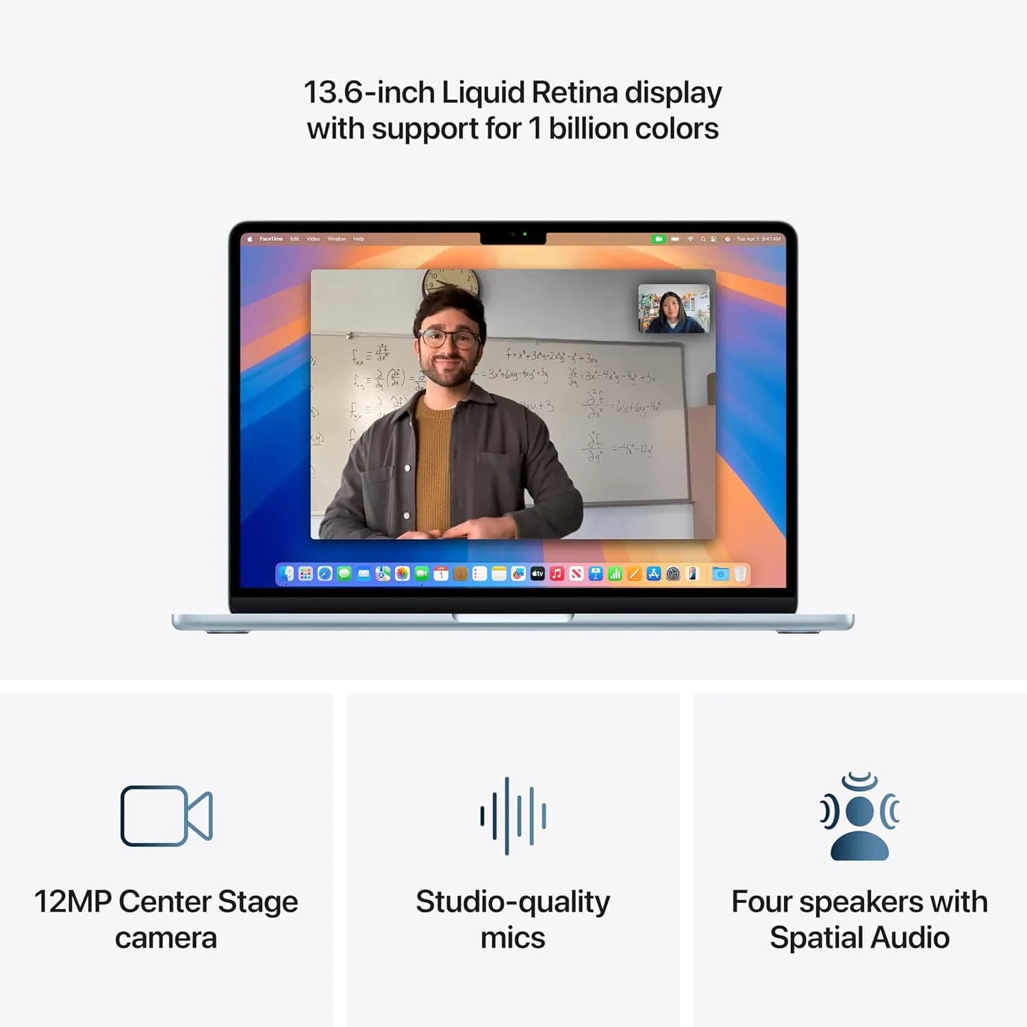 Apple 2025 MacBook Air 13-inch Laptop M4 Chip, 13.6-inch Liquid Retina Display, 16GB Unified Memory, 512GB SSD Storage | Sky Blue - Image 4