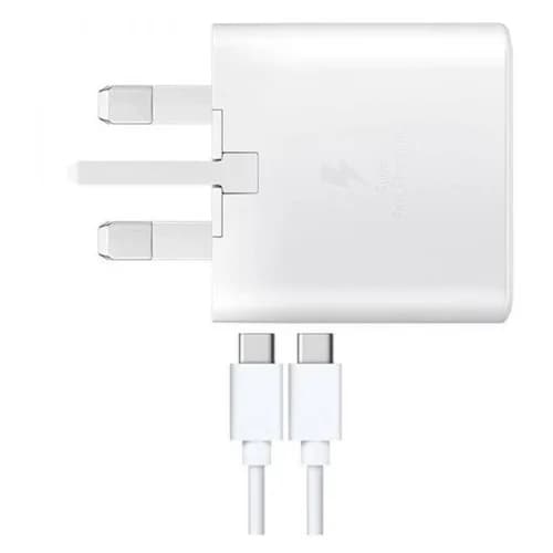 Samsung wall charger 25W Fast Charge + USB-C / USB-C cable | White - Image 4