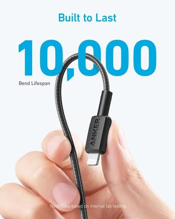 كيبل أنكر 322 من النوع USB-C إلى Lightning (مضفر بطول 6 قدم) - صورة 4