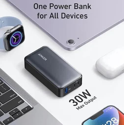 شاحن متنقل 533 Power Core بقوة 30 واط 10000 مللي أمبير من Anker | أسود - صورة 4