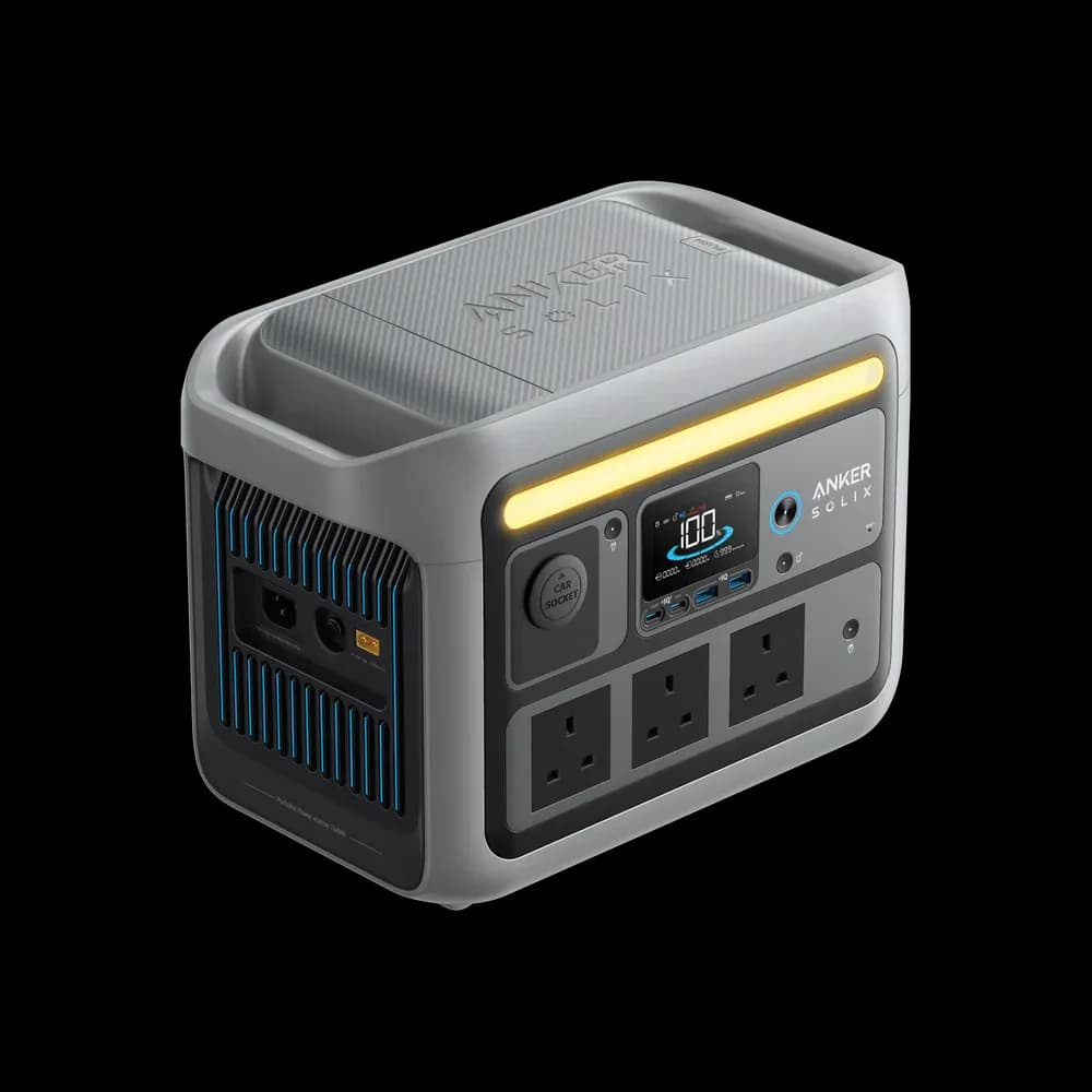 محطة طاقة محمولة Anker SOLIX C800 – سعة 768 واط/س، قدرة 1200 واط | رمادي داكن - صورة 4