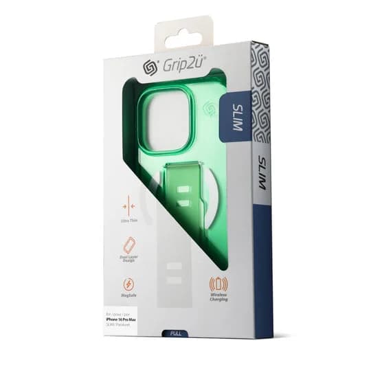 كڤر حماية Slim لهاتف iPhone 15 Pro Max متوافق مع MagSafe من Grip2u | أخضر - صورة 4