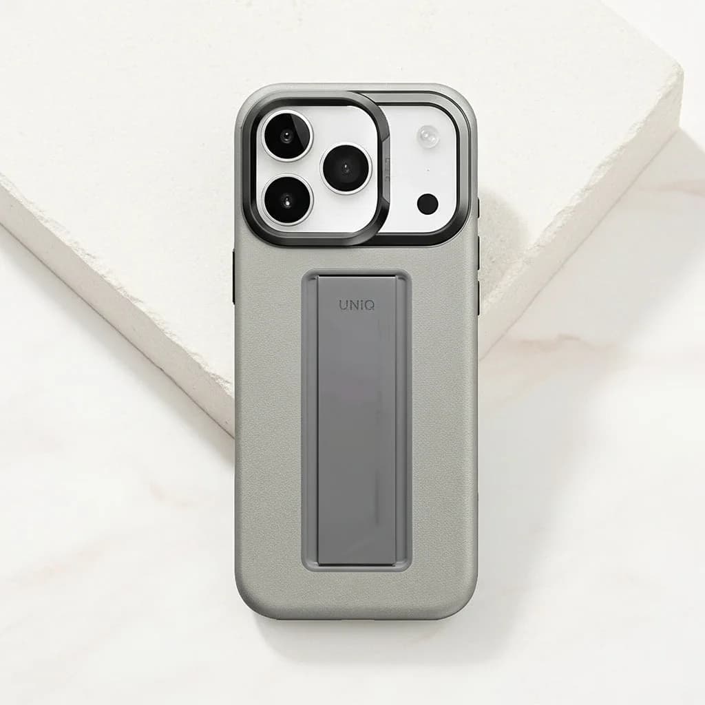 UNIQ Hybrid Heldro Pro MagClick Case with Camera Stand for iPhone 17 Pro max | Caly - Image 4