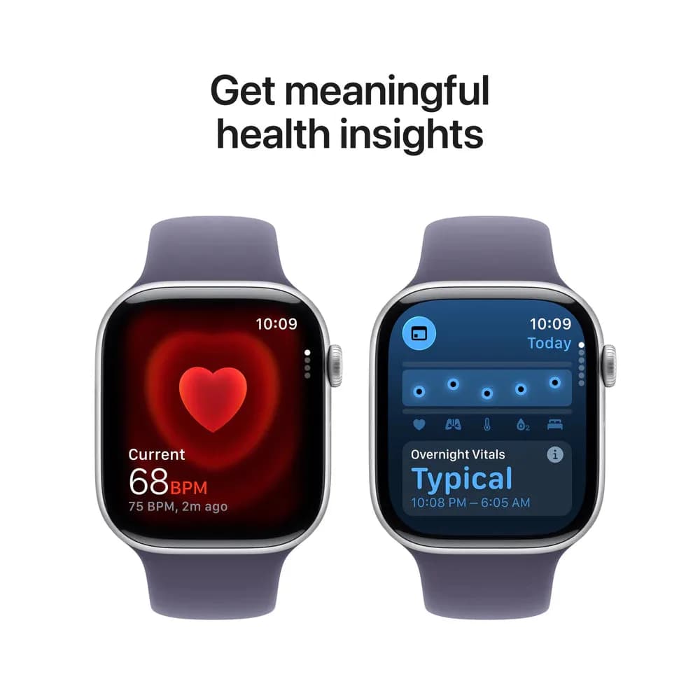 Apple Watch Series 11 GPS 46mm Silver Aluminium Case with Purple Fog Sport Band - M/L - Image 5