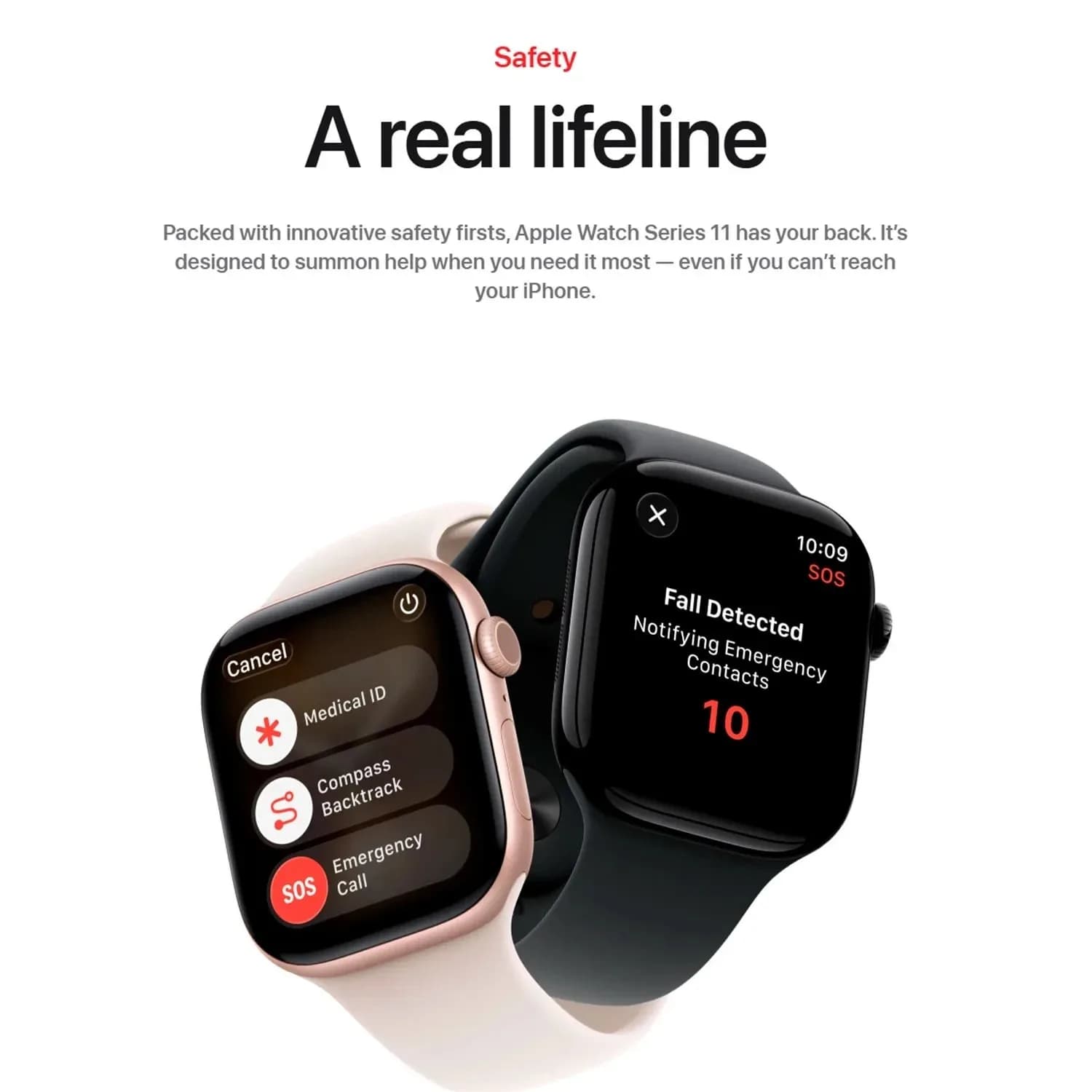 Apple Watch Series 11 GPS + Cellular 46mm Jet Black Aluminium Black Sport Band M/L - Image 5