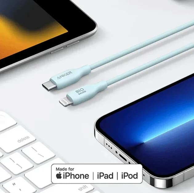 كيبل أنكر 542 من نوع USB-C إلى Lightning (6 أقدام) | أزرق - صورة 5