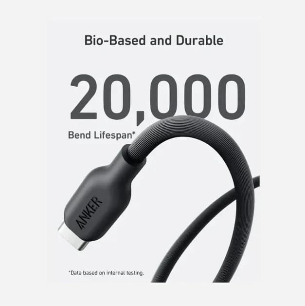 Anker 542 USB-C To Lightning Cable Bio Nylon 0.9m | Black - Image 5