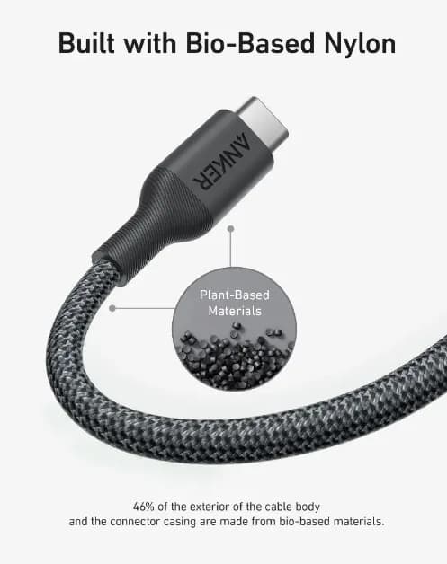 Anker 544 USB-C to USB-C Cable 140W Bio-Nylon 0.9m | Black - Image 5