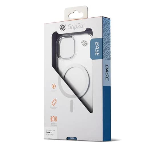 كڤر حماية Base لهاتف iPhone 15 Pro من Grip2u | شفاف - صورة 5