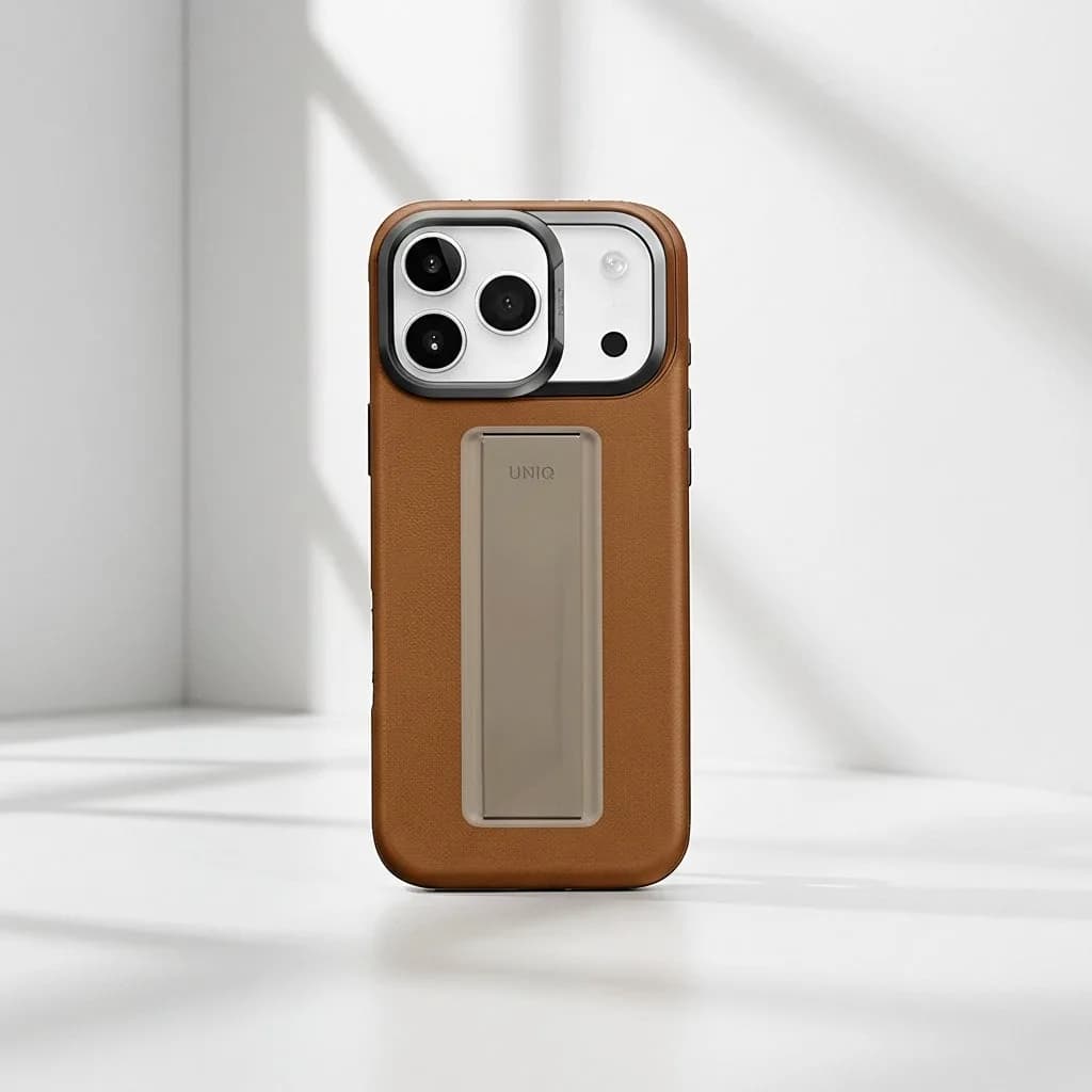 كڤر UNIQ Hybrid Heldro Pro MagClick مع حامل كاميرا لجهاز iPhone 17 Pro | Caramel - صورة 5