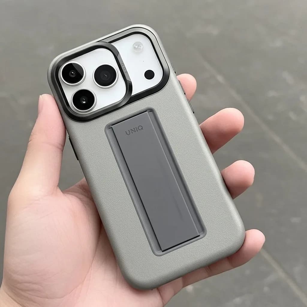 كڤر UNIQ Hybrid Heldro Pro MagClick مع حامل كاميرا لجهاز iPhone 17 Pro | Clay - صورة 5