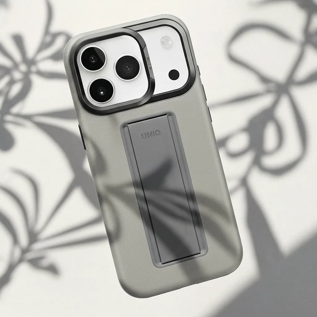 UNIQ Hybrid Heldro Pro MagClick Case with Camera Stand for iPhone 17 Pro max | Caly - Image 5