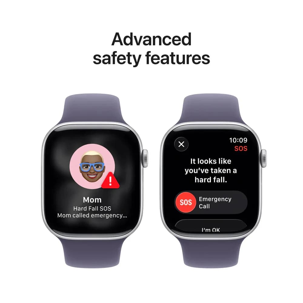 Apple Watch Series 11 GPS 46mm Silver Aluminium Case with Purple Fog Sport Band - M/L - Image 6