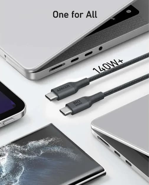 Anker 544 USB-C to USB-C Cable 140W Bio-Nylon 0.9m | Black - Image 6