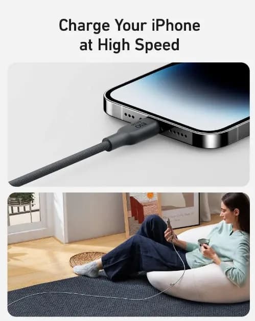 Anker 542 USB-C To Lightning Cable (Bio Based 6ft) | Black - Image 6