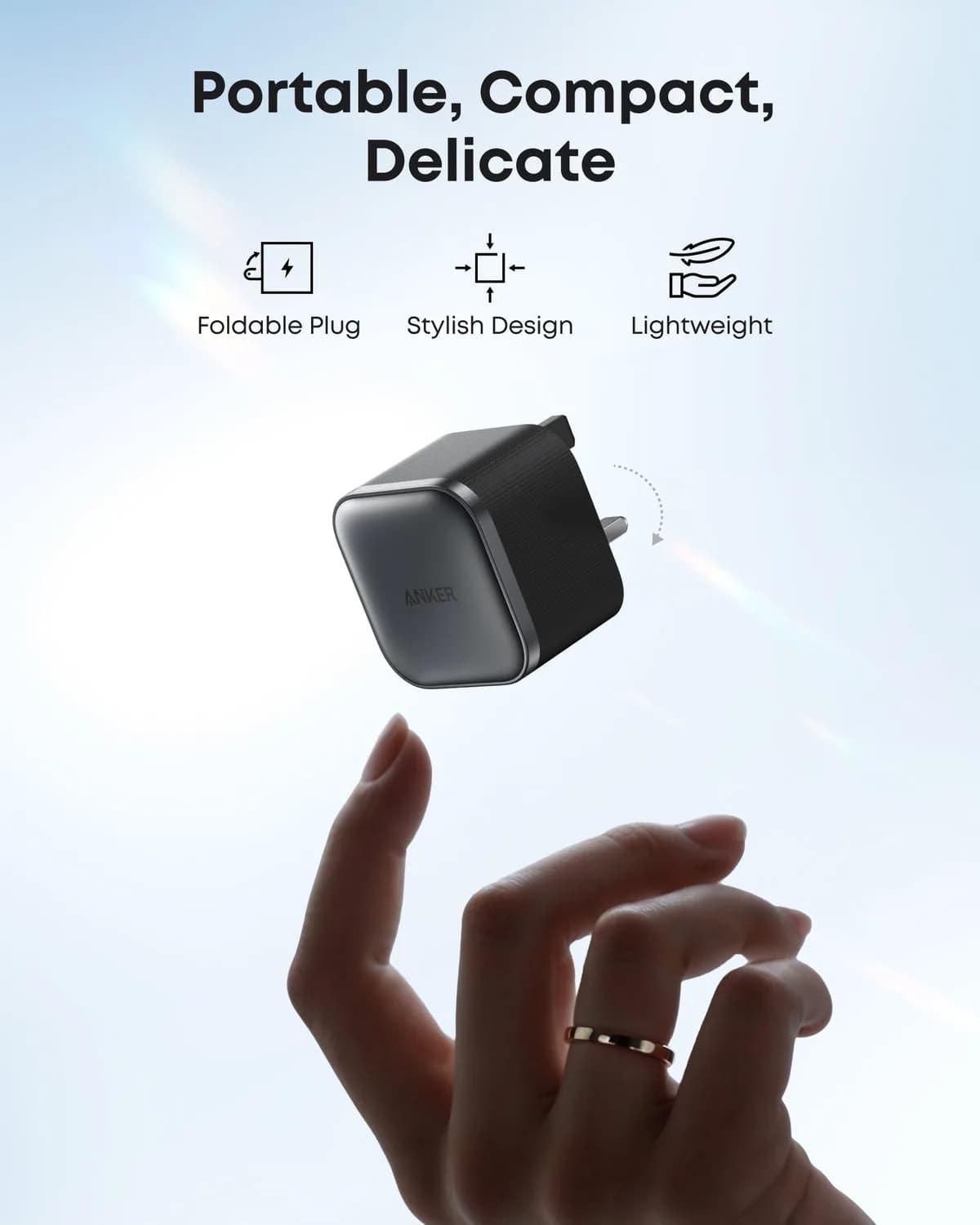 شاحن ANKER Nano بقدرة 45 واط – شحن سريع مع كابل USB-C إلى USB-C | أسود - صورة 6