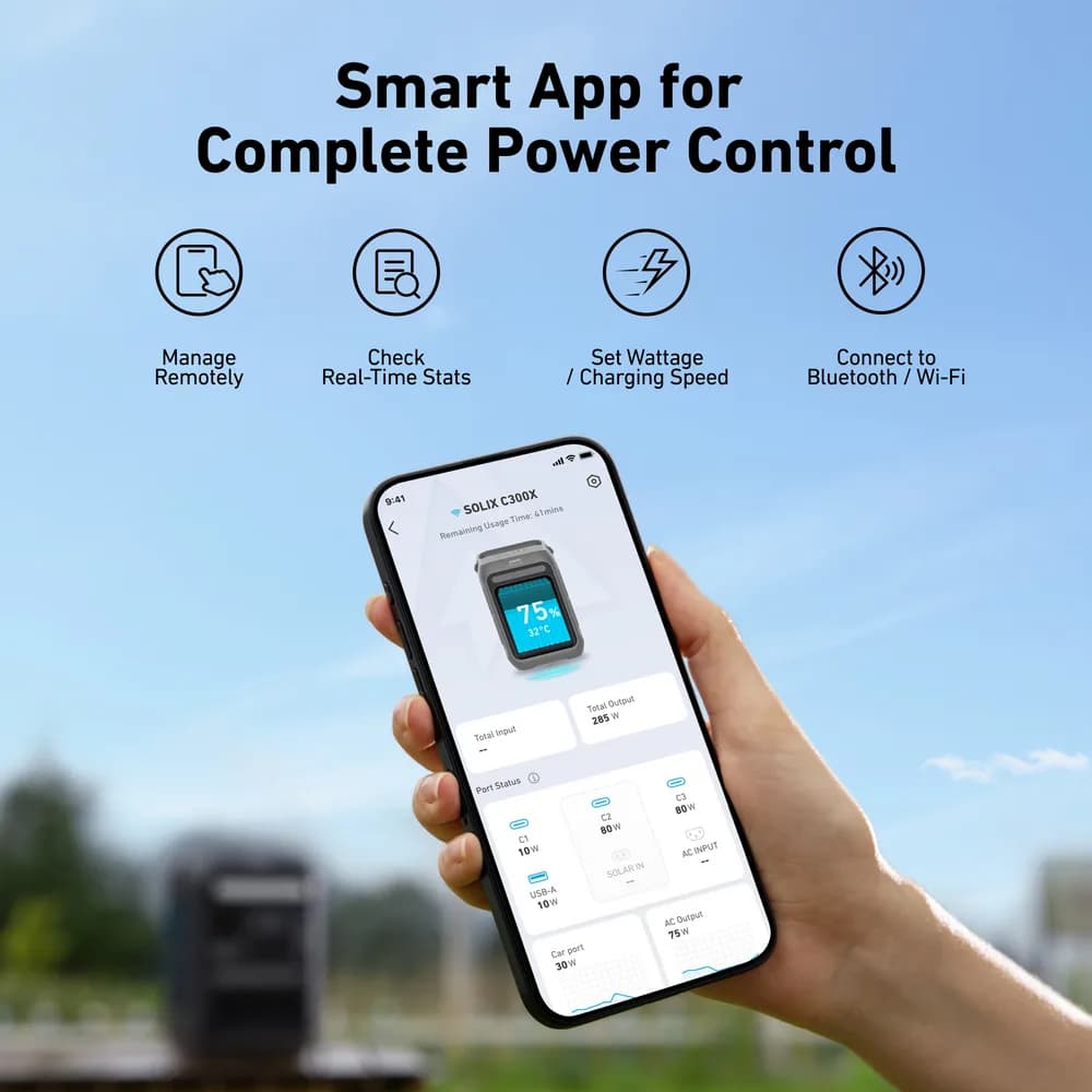 محطة طاقة محمولة Anker SOLIX C300X | 288Wh، 300W - صورة 6