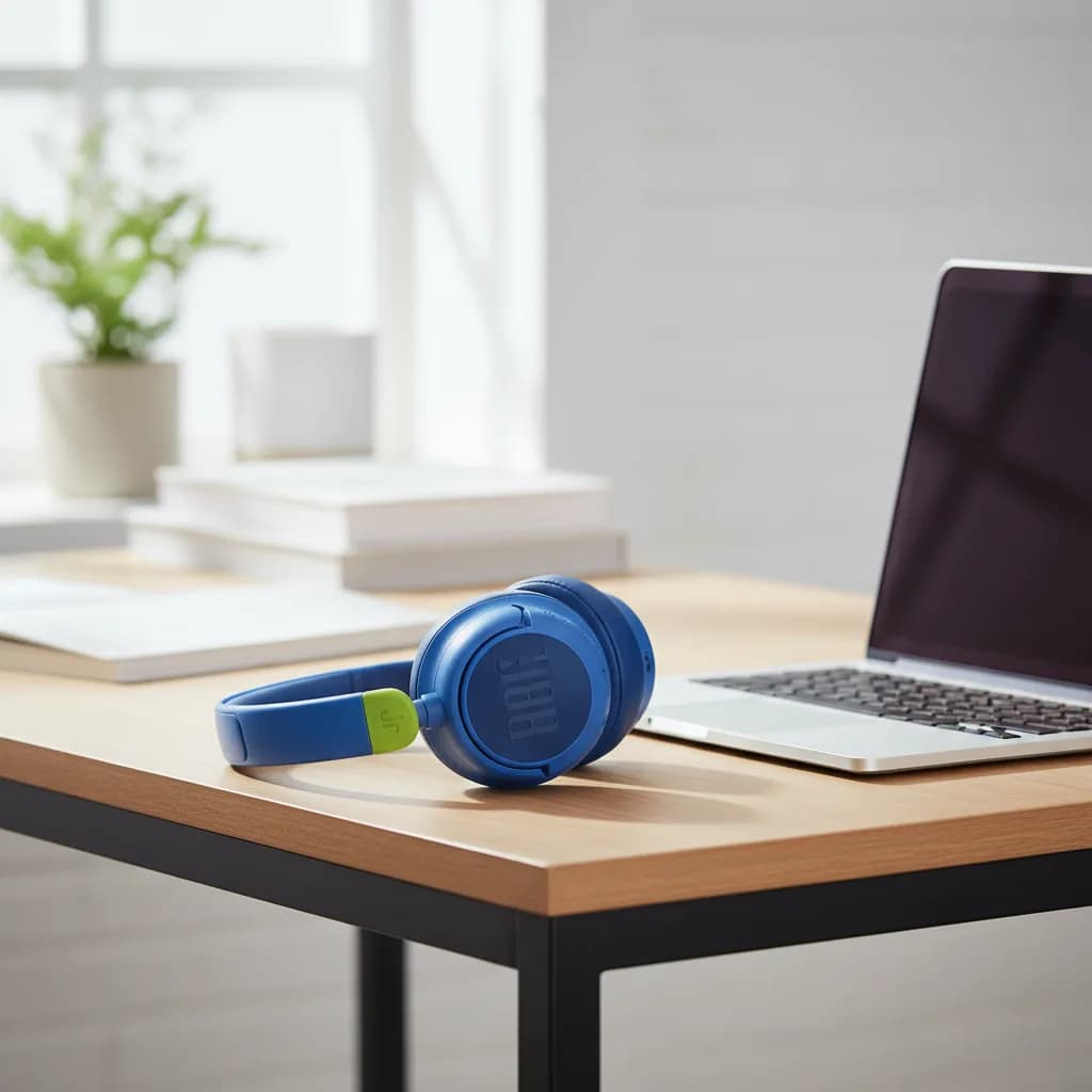 سماعة رأس بلوتوث JR460NC عازلة للضوضاء من JBL | أزرق - صورة 6