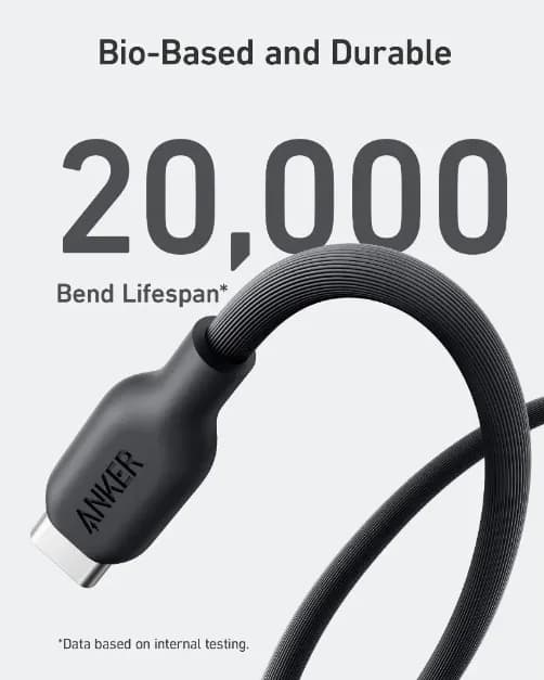 Anker 542 USB-C To Lightning Cable (Bio Based 6ft) | Black - Image 7