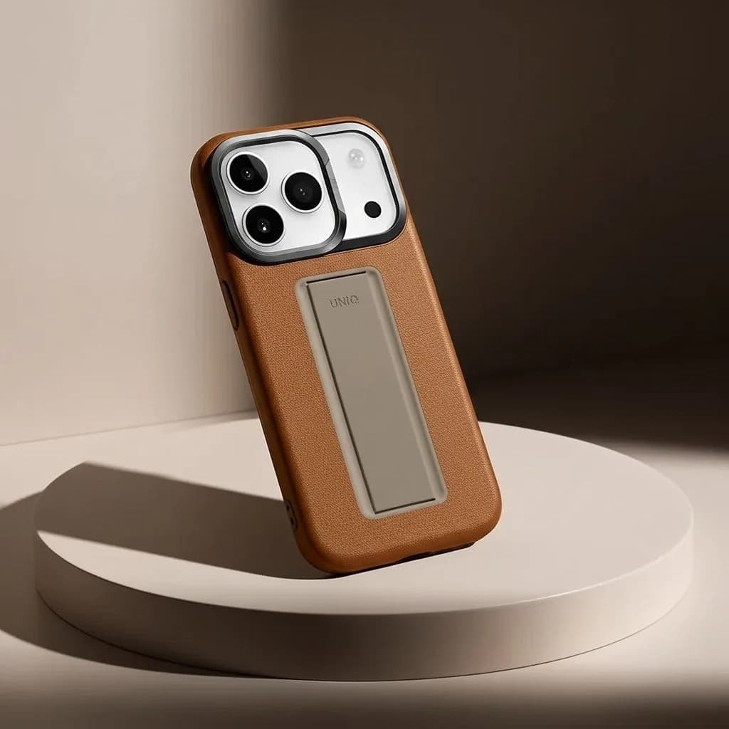 كڤر UNIQ Hybrid Heldro Pro MagClick مع حامل كاميرا لجهاز iPhone 17 Pro | Caramel - صورة 7