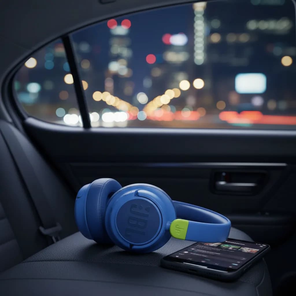 سماعة رأس بلوتوث JR460NC عازلة للضوضاء من JBL | أزرق - صورة 8