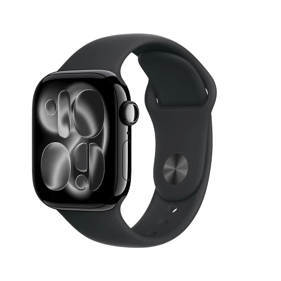Apple Watch Series 11 - GPS - 42mm - Jet Black Aluminium Case with Black Sport Band - S/M