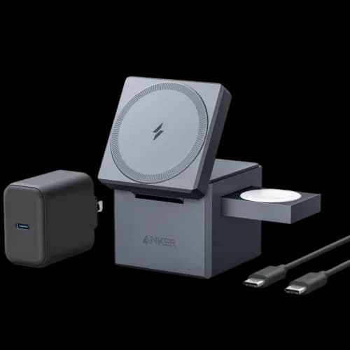 شاحن مكعب 3 في 1 يدعم MagSafe من Anker