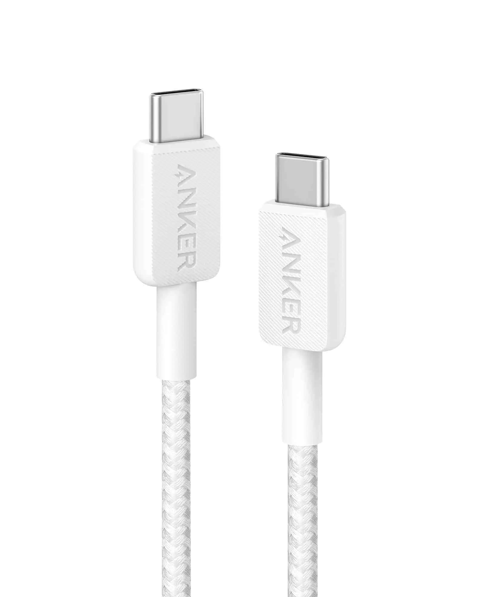 Anker 322 USB -C TO USB -C cable (3ft Braided) | White