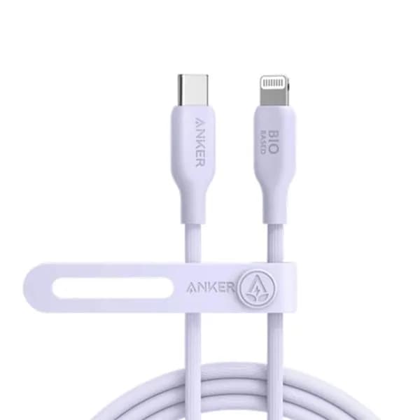كيبل أنكر 542 من USB-C إلى Lightning مصنوع من مواد طبيعية 1.8 متر | بنفسجي