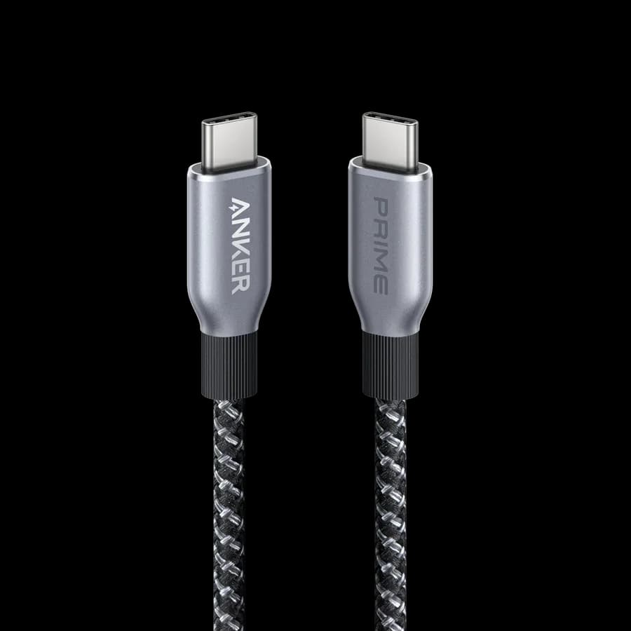 Anker Prime USB-C to USB-C Cable 3ft, 240W, Upcycled-Braided | Black