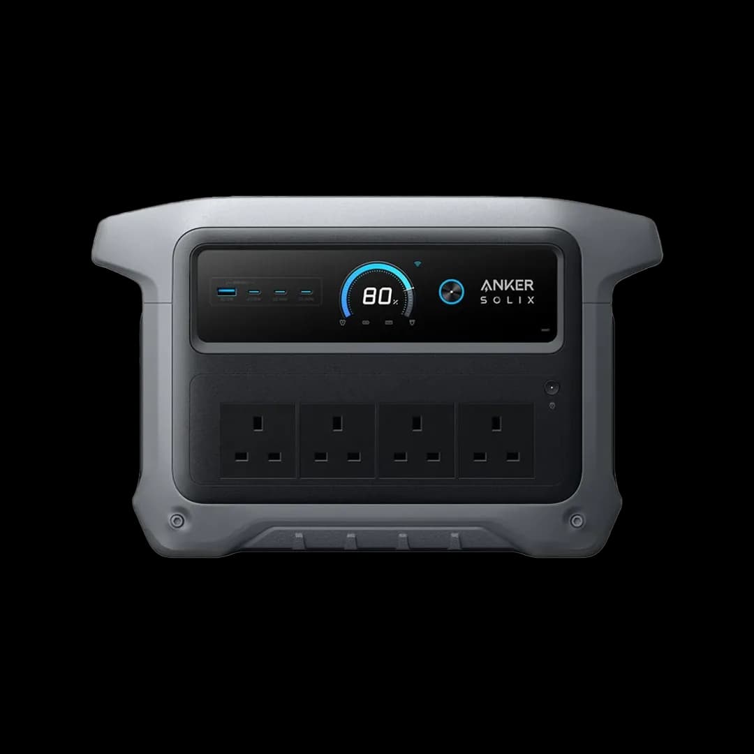 محطة طاقة محمولة Anker SOLIX C1000 Gen 2 | سعة 1024 واط-ساعة | للطاقة الاحتياطية المنزلية والتخييم | رمادي