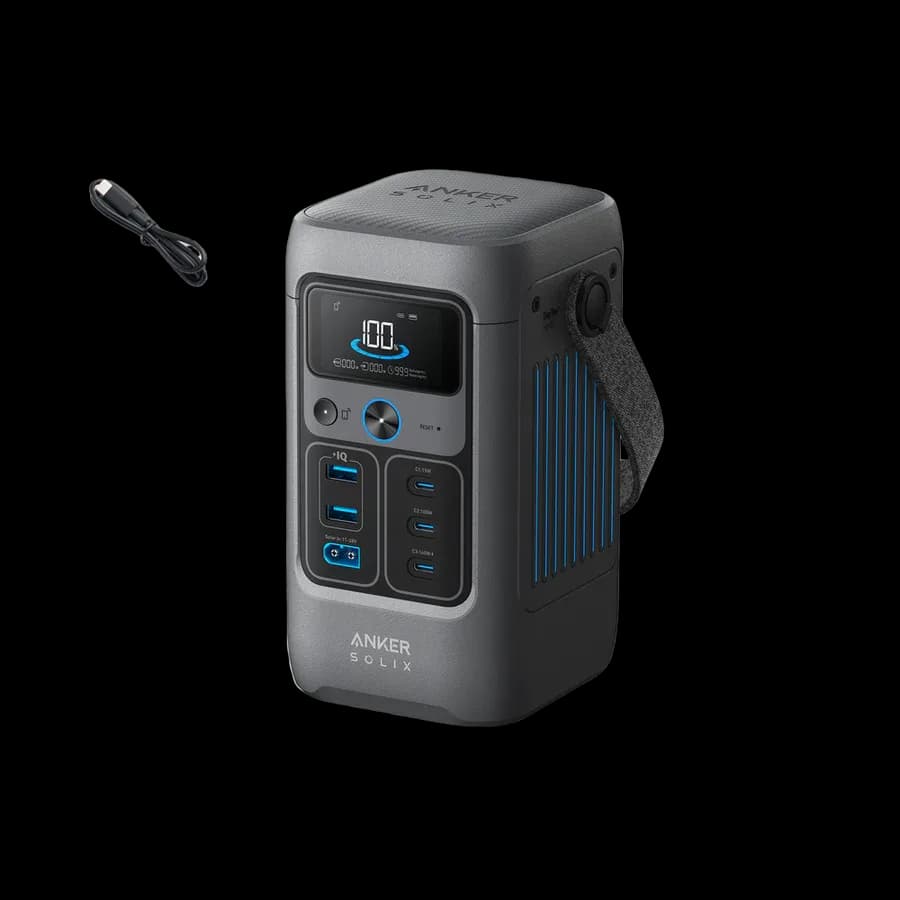 محطة طاقة محمولة أنكر SOLIX C200 192Wh، 200W | رمادي داكن