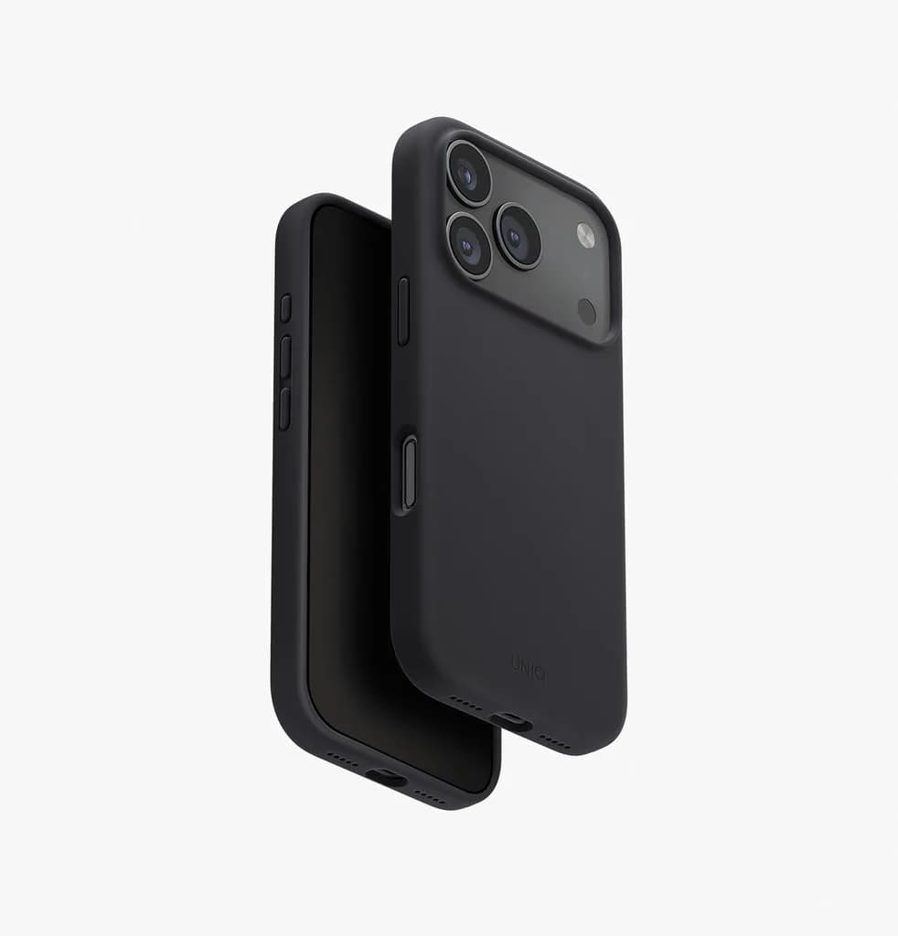 Uniq Hybrid Lino MagSafe Case for iPhone 17 Pro | Charcoal Gray