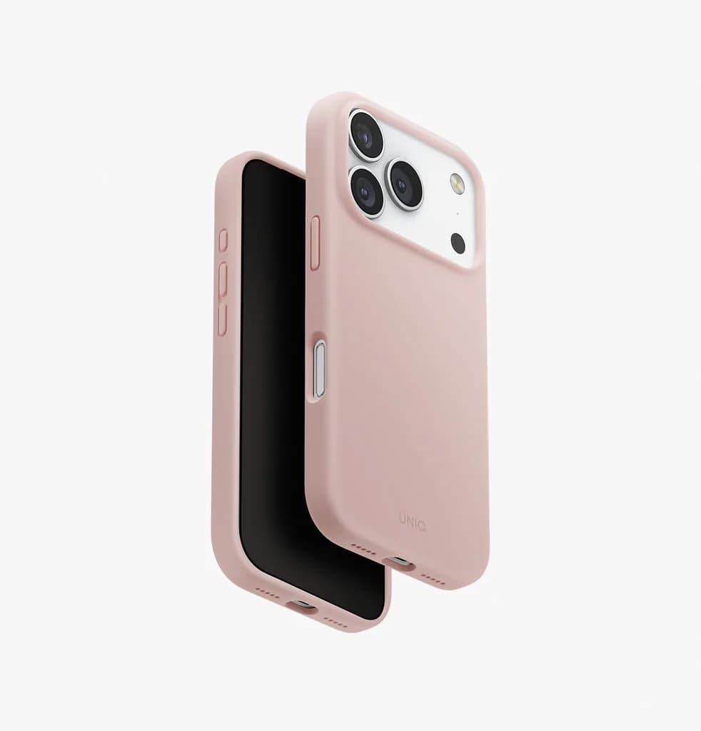 Uniq Hybrid Lino MagSafe Case for iPhone 17 Pro Max | Blush Pink