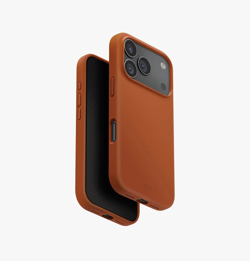 Uniq Hybrid Lino MagSafe Case for iPhone 17 Pro | Sunset Orange